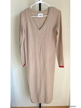Stitches & Stripes Tan Sweater Dress Small